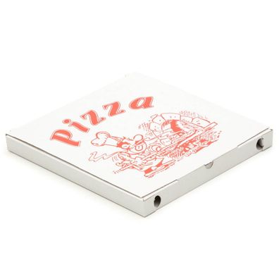 4050 Pizzakartons 320 x 320 x 30 mm Pizzaschachteln Motiv Verpackungen weiß