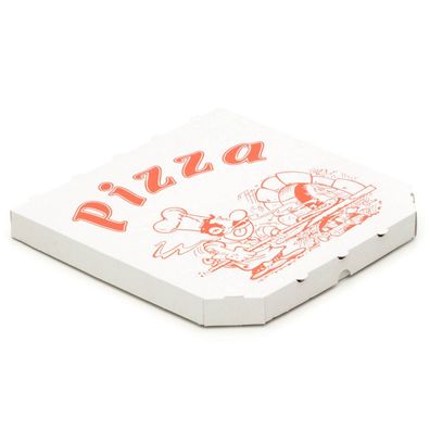 1800 Pizzakartons 325 x 325 x 30 mm Pizzaschachteln Motiv Verpackungen weiß