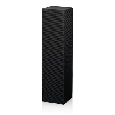 1000 x Faltschachtel für 1 Flasche 90x90x355 mm offene Welle Schwarz