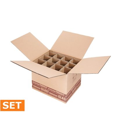 1000 x Flaschenversandkarton Flaschenkarton für 12 Flaschen 370x415x310 mm PTZ geprüf