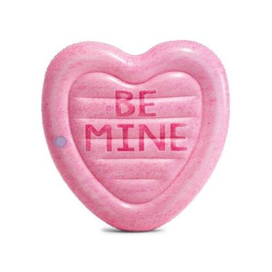 INTEX Luftmatratze Candy Heart Island Herzform 145x142cm Aufblasbar Pool
