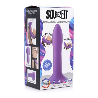 Squeeze-It Flexibler Dildo aus Silikon - Lila