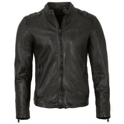 Mauritius - Herren Lederjacke Lammnappa schwarz