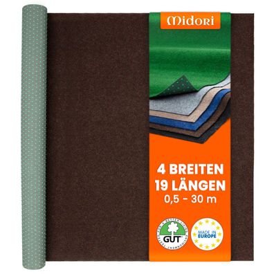 Rasenteppich 100 x 2000 cm Braun mit Noppen Kunstrasen Teppich Balkon Terrasse Outdoo