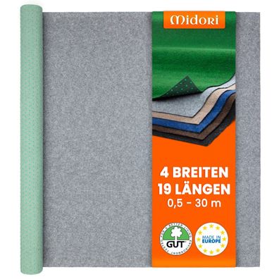 Rasenteppich 133 x 150 cm Grau mit Noppen Kunstrasen Teppich Balkon Terrasse Outdoor