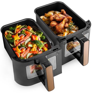Duronic AFD2 BG Airfryer Ersatzkörbe 2 x 5L Frittierkorb Frittieren ohne Öl
