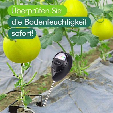 2 x Midori Boden-Feuchtigkeitsmesser Messgerät Hygrometer Pflanzen Schwarz 17,5 cm So