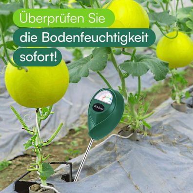 4 x Midori Boden-Feuchtigkeitsmesser Messgerät Hygrometer Pflanzen Grün 17,5 cm Sonde