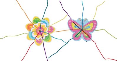 Strickblume oder Strickschmetterling inkl. Wolle