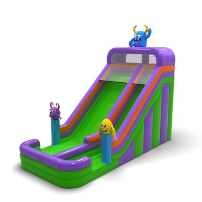 Vergrößerte aufblasbare Rutsche im Monstermotiv