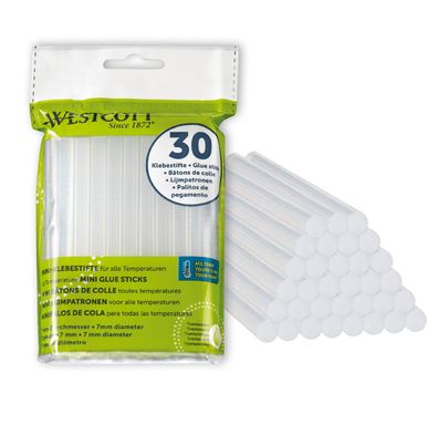 Heißklebesticks 7mm 30 Stück, Transparente Klebestifte für Heißklebepistole