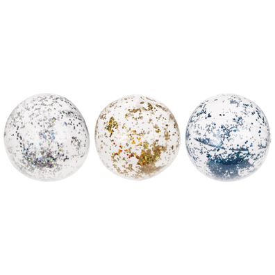 3er Set Wasserbälle mit Glitter Füllung Strandball Beach Ball 35 cm aufblasbar