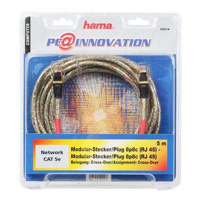 GoldLine Netzwerk-Kabel 5m Cross-Over Cat5