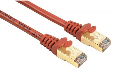 Exxter Cat 5e Netzwerkkabel STP 3m rot vergoldet