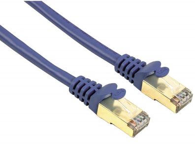 Exxter Cat 5e Netzwerkkabel STP 3m blau vergoldet