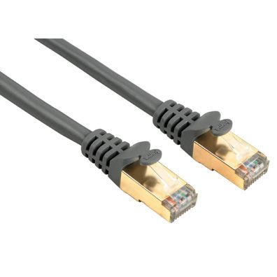 CAT6 Netzwerkkabel STP 15m geschirmt Grau
