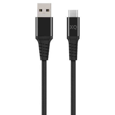 USB-A auf USB-C 3.0 Kabel Cotton Braided 2m Schwarz