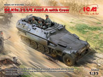 ICM 1:35 35104 Sd. Kfz.251/6 Ausf.A with Crew, Limited - NEU