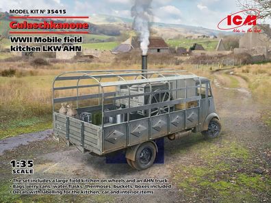 ICM 1:35 35415 AHN Gulaschkanone, WWII German mobile field kitchen