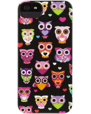 Wise Eyes Owl Schwarz Schutzhülle für Apple iPod Touch 5 6 7 Generation