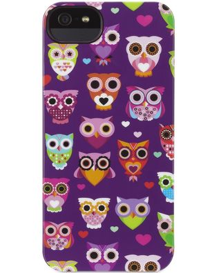 Wise Eyes Owl Lila Schutzhülle für Apple iPod Touch 5 6 7 Generation