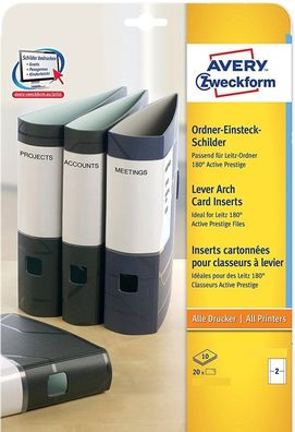Ordner-Einsteck-Schilder für Leitz 180° Active Prestige