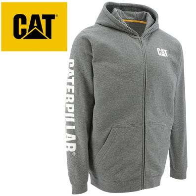 CAT Zip Hoodie Midweight Grau