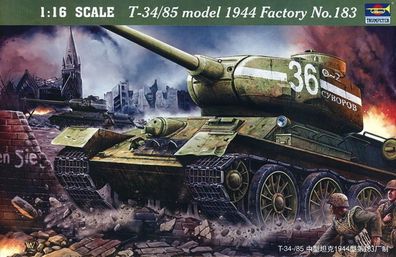 Trumpeter 1:16 902 T-34/85 1944 Baunummer 183 - NEU