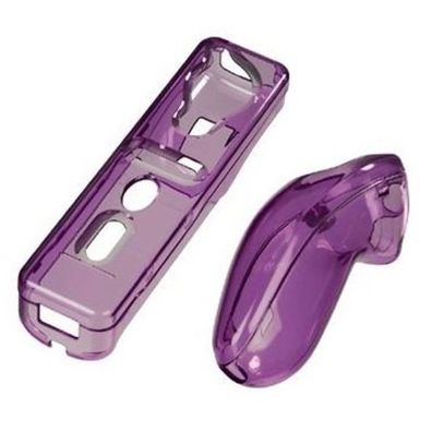 Hardcase Set Lila für Nintendo Wiimote + Nunchuck