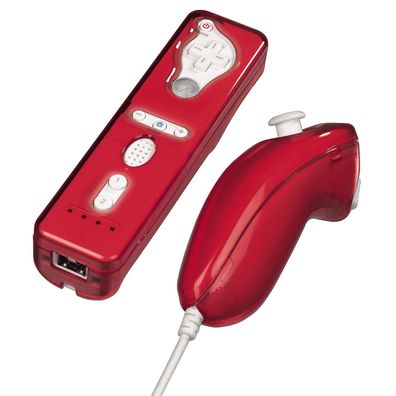 Hardcase Set Rot für Nintendo Wiimote + Nunchuck