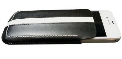 Universal Handy-Tasche Slim Schwarz/Weiß