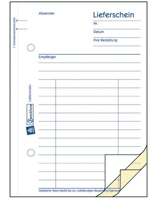 Lieferschein A6 Empfangsschein 3x 50Blatt