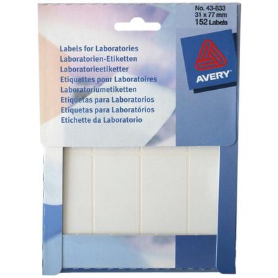 Universal Labor-Etiketten Blickdicht 31x77mm Weiß 152 Stück