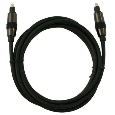 Optisches Kabel 1m Toslink-Stecker Metall Schwarz