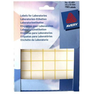 Universal Labor-Etiketten Blickdicht 18x22mm Weiß 760 Stück