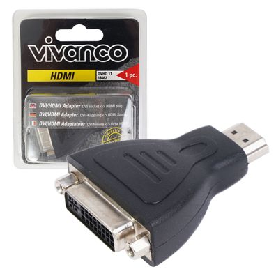 Video-Adapter DVI-Buchse auf HDMI-Stecker