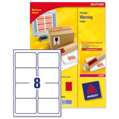Warnhinweis-Etiketten 67,7x99,1mm Weiß 200x Stück