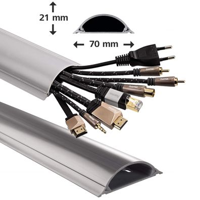 Hama PVC Kabelkanal 1m Kabelleiste Leitungskanal Kabel Kanal Wand Boden TV HiFi