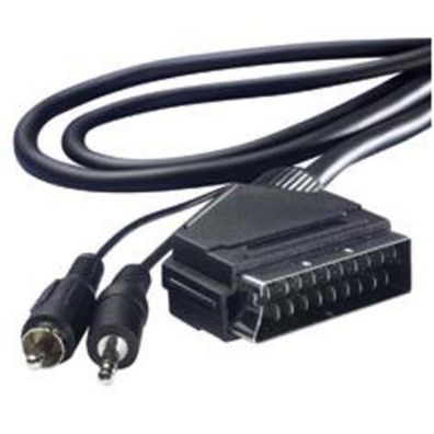 AV Scart-Kabel auf Cinch/Klinke 5m