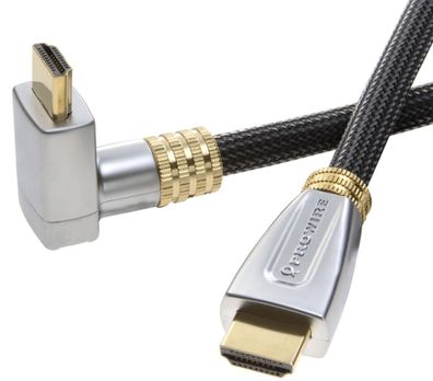 Prowire HQ HDMI-Kabel 3m mit 90° Stecker