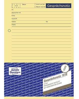 Gesprächsnotiz A5 Gelb 50 Blatt