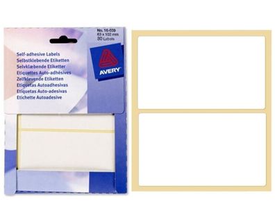 Selbstklebende Etiketten 63x102mm Weiß 80x Stück