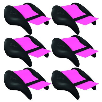 6x Haftnotiz-Rolle im Spender Pink
