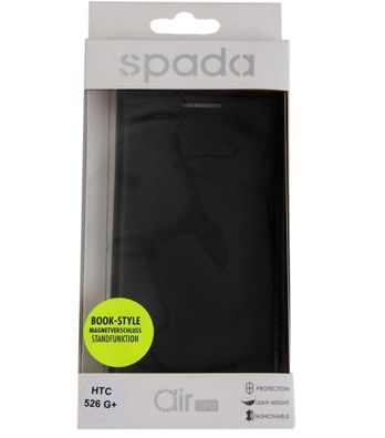 Booklet Case Style Schwarz für HTC Desire 526G