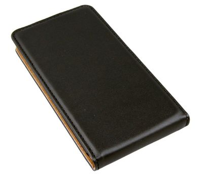 Flip Case für Huawei Ascend G6 Schwarz Ultra Slim