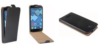Flip Case für Alcatel One Touch Pop C7 Schwarz ultra slim