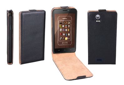 Flip Case für Kazam Trooper 450 schwarz ultra slim