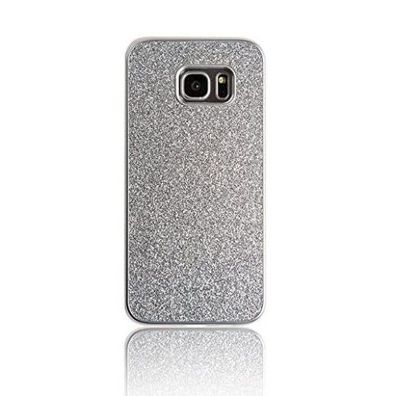 Back Case Glitter Hardcover Silber für Samsung Galaxy S7 Edge