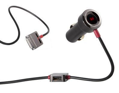 iCar Charger 800 mit USB-Port für Apple Dock-Connector