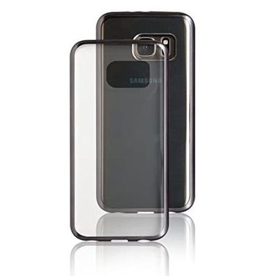 Back Case Electro-Style Softcover Schwarz für Samsung Galaxy S7 Edge